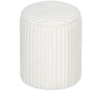 HOMCOM Pouf Contenitore con Coperchio Reversibile, Moderno Sgabello Imbottito in Velluto a Coste per Soggiorno e Camera da Letto, Bianco Aosom Italy