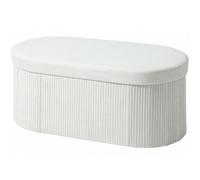 HOMCOM Pouf Contenitore Pieghevole in Velluto con Vano da 72L 76x38x35 cm