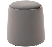 HOMCOM Pouf Contenitore 2 in 1 Convertibile in Tavolino da Caffè Velluto Grigio