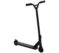 HOMCOM Pro stunt scooter, monopattino a pedali, trucchi freestyle, con ruote in PU da 100 mm, per bambini e adulti, alluminio, nero