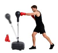 HOMCOM Punching Ball da Terra ad Altezza Regolabile con Guantoni