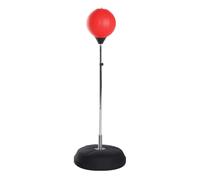 HOMCOM Punching Ball da Terra Adulti Base Riempibile 126-144cm Rosso