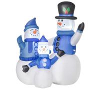 HOMCOM Pupazzi di Neve Gonfiabili 120cm Esterno Decorazione Natale Impermeabile