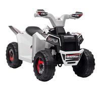 HOMCOM Quad Elettrico 6V per Bambini 2.5 km/h Avanti e Indietro Bianco | Mini quad elettrico per bambini, età 1.5-3 anni