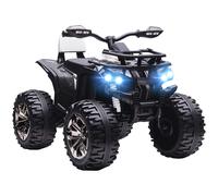 HOMCOM Quad Elettrico per Bambini 12V con Fari e Presa USB per Musica