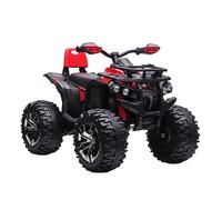 HOMCOM Quad Elettrico per Bambini 12V con Fari e Presa USB per Musica