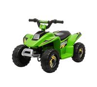 HOMCOM Quad Elettrico per Bambini da 18-36 Mesi con Batteria Ricaricabile 6V, Velocità 2.8-4.6km/h e Marcia Avanti e Indietro, 72x40x45.5 cm, Verde