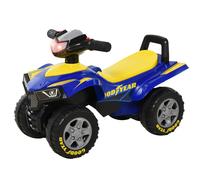 HOMCOM Quad Giocattolo Bambini 18-36 Mesi Licenza GOODYEAR Luci e Suoni Blu