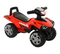HOMCOM Quad Giocattolo Licenza GOODYEAR Bambini 18-36 Mesi, Rosso e Nero | Luci e Suoni Realistici, 60x31x42cm
