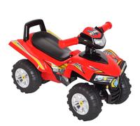 HOMCOM Quad Giocattolo per Bambini, con Clacson, Luci, 60x38x42 cm, Rosso | Macchina Cavalcabile per Bambini, Musica, in PP