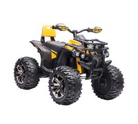 HOMCOM Quad per Bambini 3-5 Anni a 12V con Fari e Presa USB per Musica