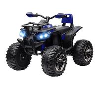 HOMCOM Quad per Bambini 3-5 Anni a 12V con Fari e Presa USB per Musica