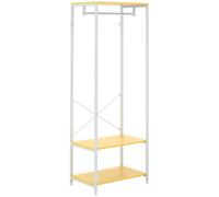 HOMCOM rack con ciondolo per scarpiera e 2 ripiani 60x40x167,5 cm naturale