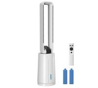 HOMCOM Raffrescatore Evaporativo con Telecomando e Timer, 109.5 cm, Bianco