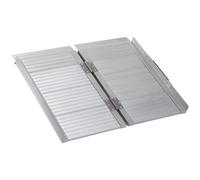 HOMCOM Rampa per Sedia a Rotelle Pieghevole 61x74x5 cm Argento