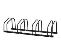 HOMCOM Rastrelliera Portabici in Acciaio per 4 Biciclette 110x33x27 cm