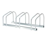 HOMCOM Rastrelliera Portabiciclette Parcheggio per 3 Biciclette Tubi d'acciaio