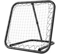 HOMCOM Rete da Calcio di Rimbalzo con Angolazione Regolabile in Metallo