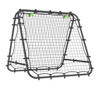 HOMCOM Rete da Calcio Rebounder Pieghevole con Angolazione Regolabile Nero