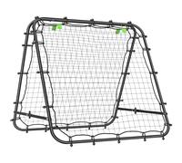 HOMCOM Rete di Rimbalzo per Calcio Pieghevole in Acciaio 100x95x90 cm Nero
