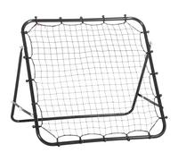 HOMCOM Rete di rimbalzo per esercitarsi a giocare a calcio con 5 angolazioni, per adolescenti, adulti, softball, allenamento di calcio, nero