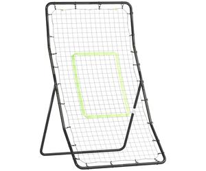 HOMCOM Rete Elastica Rimbalzo da Baseball, Rete per Lanci Battute di Baseball Rimbalzatore Portatile, Rete da Calcio, per Softball, 90x80x140cm, Nero