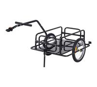 HOMCOM Rimorchio Cargo Bici Carrello per Bicicletta Pieghevole Portata 40kg