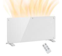 HOMCOM Riscaldatore 2000W Temperatura Regolabile con Telecomando e Timer Bianco