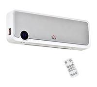 HOMCOM Riscaldatore Elettrico da Parete a 3 Modalità con Timer 12h e Oscillazione 30°, Termosifone Elettrico in PP e PA, 56x18.5x11.7 cm, Bianco e Argento
