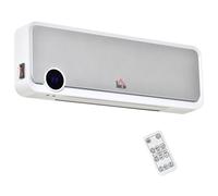 HOMCOM Riscaldatore Elettrico da Parete a 3 Modalità con Timer 12h, in PP e PA, 56x18.5x11.7 cm, Bianco e Argento