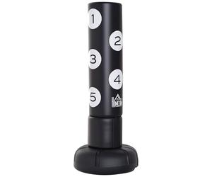 HOMCOM Sacco da boxe in piedi 176 cm Adulto Sacco da boxe in piedi con supporto e cuscinetto in vinile Boxing Partner Boxing Trainer Adatto a professionisti e principianti Nero