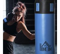 Homcom Sacco da boxe professionale con guanti e borsa portaoggetti Ø25X102 cm