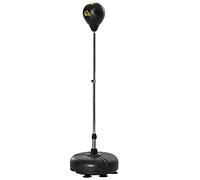 HOMCOM Sacco da Boxe Pungiball Regolabile con Guanti 45x45x133-151cm Oro