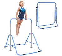 HOMCOM Sbarra Ginnastica Artistica per Bambini 3+ Anni Altezze Regolabili, Rosa