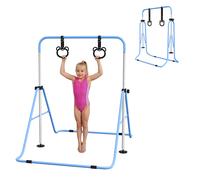 HOMCOM Sbarra Ginnastica per Bambini, Barra Orizzontale, Attrezzatura Ginnica Pieghevole Regolabile in Altezza 88 cm con