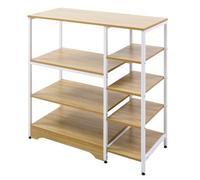 HOMCOM Scaffale da Cucina Salvaspazio Mobiletto con 7 Ripiani in Metallo Legno