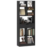 HOMCOM Scaffale Libreria con Cassetto Centrale e Ripiani Aperti, Libreria Salvaspazio Autoportante in Legno, Scaffale Divisorio per Soggiorno, Camera da Letto e Ufficio, 60x26x158 cm, Nero