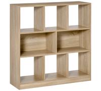HOMCOM Scaffale Libreria Standregal, 8 scomparti, 97,5 x 30 x 100 cm, Quercia