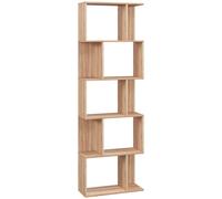 HOMCOM Mobile Libreria Moderno a 5 Ripiani in Legno 60x24x184.5 cm