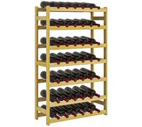 HOMCOM Scaffale Portabottiglie 7 Livelli per 42 Bottiglie in Legno di Pino