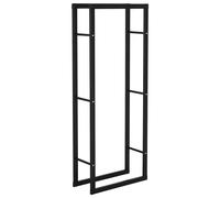 HOMCOM Scaffale Portalegna Moderno Verticale Legnaia in Ferro Nero