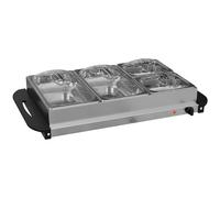 HOMCOM Scaldacollo a buffet, 6,8 l, in acciaio inox, 300 Watt, con termostato regolabile, per feste, buffet, cene in famiglia