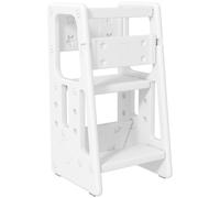 HOMCOM Scaletta per Bambini Altezza Regolabile 3 Livelli HDPE 47x47x90cm