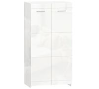 HOMCOM Scarpiera lucida, mobile porta-scarpe con ripiani regolabili per ingresso, corridoio, spazio per 10 paia, Bianco Aosom Italy