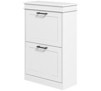 HOMCOM Scarpiera Moderna Compatta con 3 Cassetti per 15 Paia di Scarpe Bianco