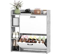 HOMCOM Scarpiera Moderna con 2 Cassetti 3 Vani Aperti Capacità 15 Scarpe