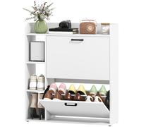 HOMCOM Scarpiera Moderna con 2 Cassetti 3 Vani Aperti Capacità 15 Scarpe