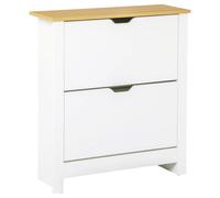HOMCOM scarpiera moderna con cassetti pieghevoli 72x26x80 cm Bianco