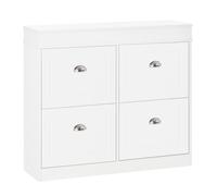 HOMCOM Scarpiera Moderna in Legno 4 Cassetti con Mensola Regolabile 98x24x83cm