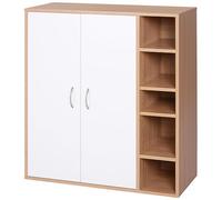 HOMCOM Scarpiera Slim da Parete Mobile Multiuso con 2 Ante 80x32x91cm